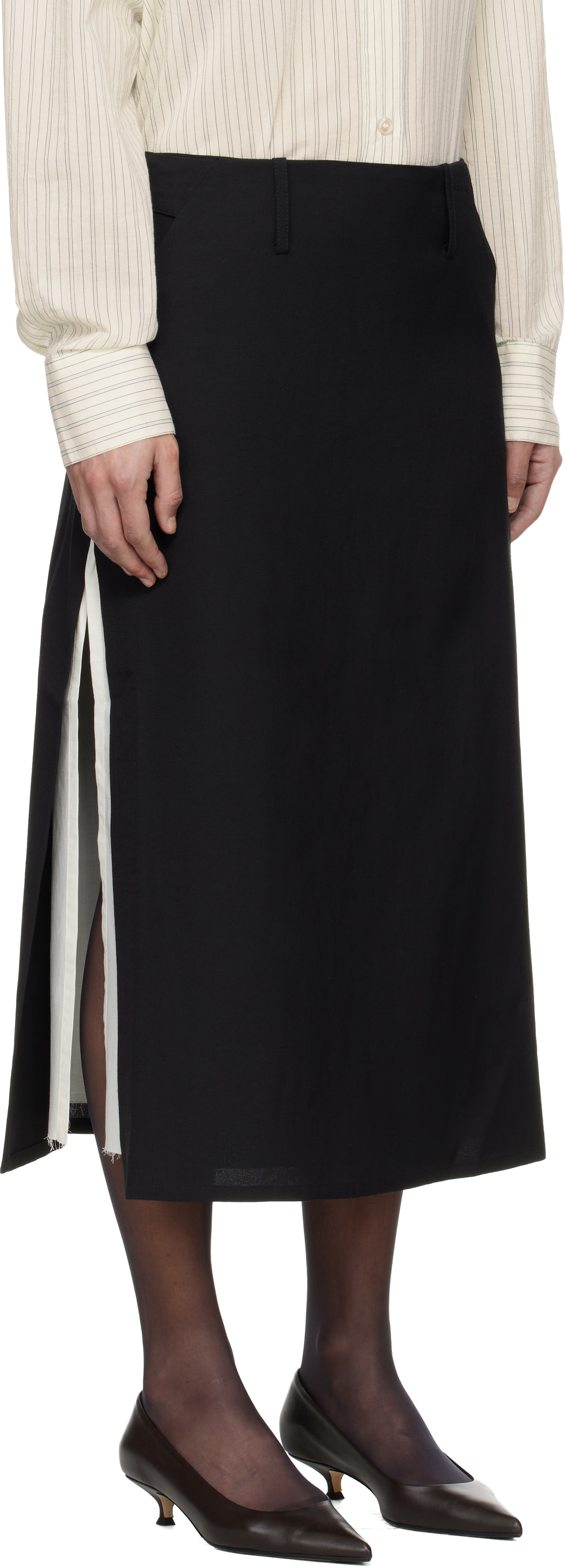 mfpen Black Tab Midi Skirt