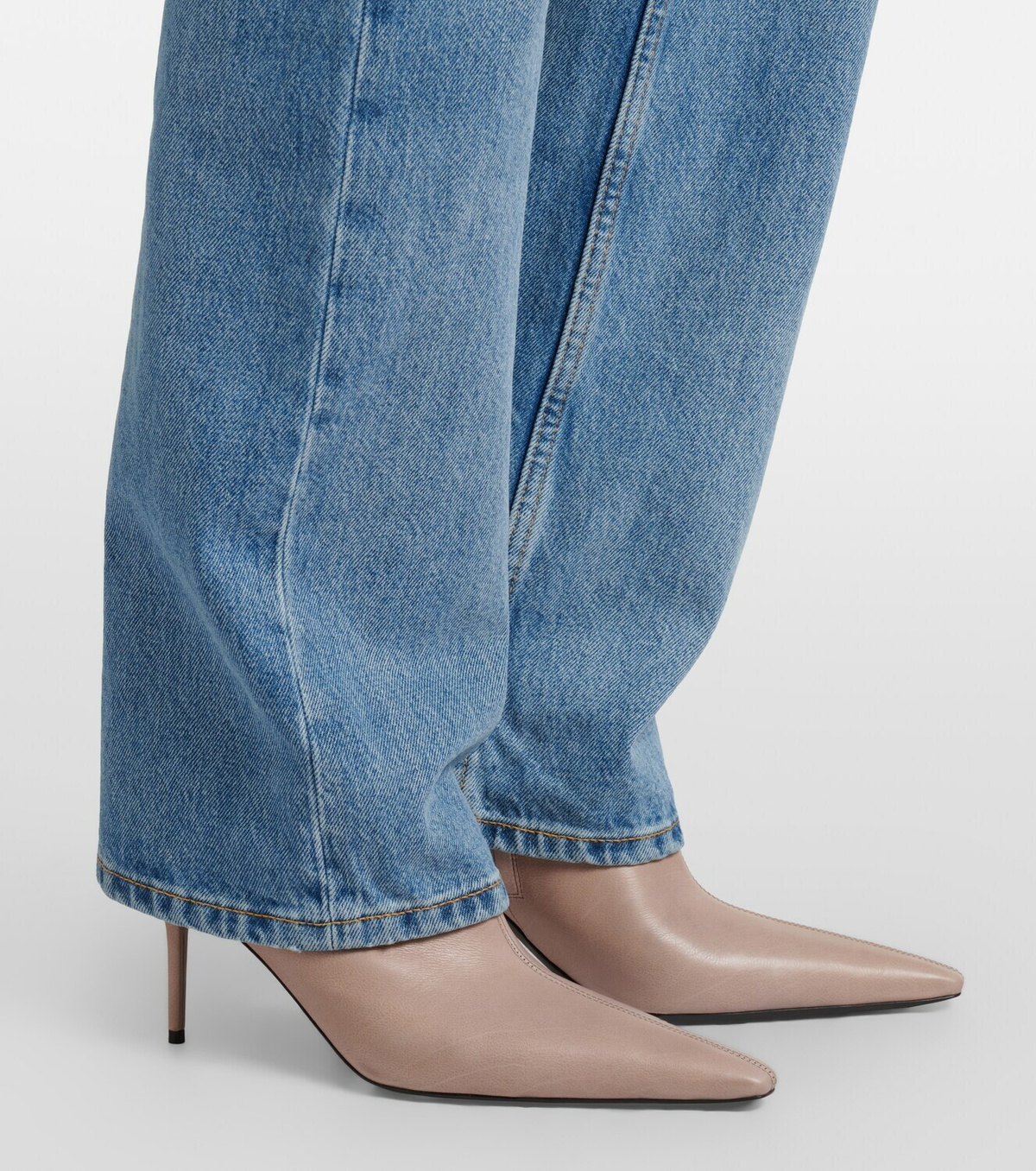 Saint Laurent Ashley 75 leather ankle boots