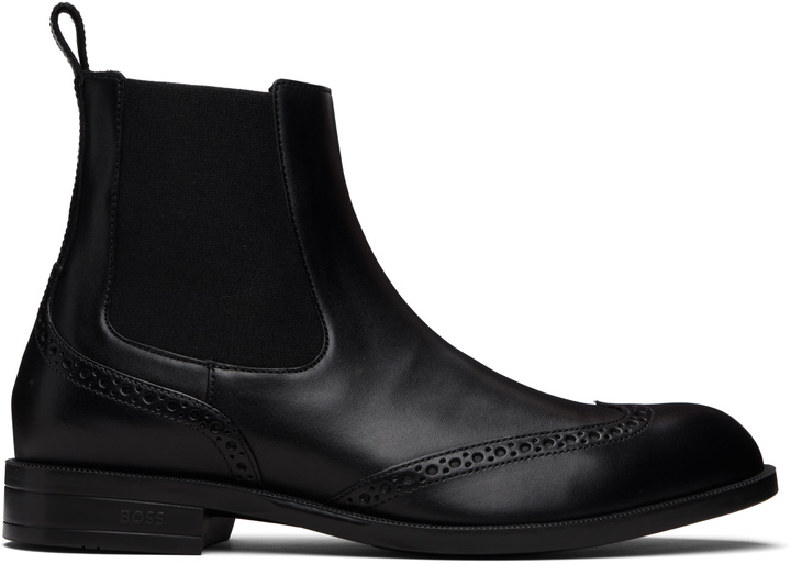 Photo: BOSS Black Leather Chelsea Boots