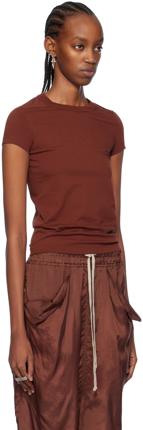 N*r様 Rick Owens 25AW Cropped Level Tee 短 Rick Owens Brown Cropped Level T-Shirt Rick Owens