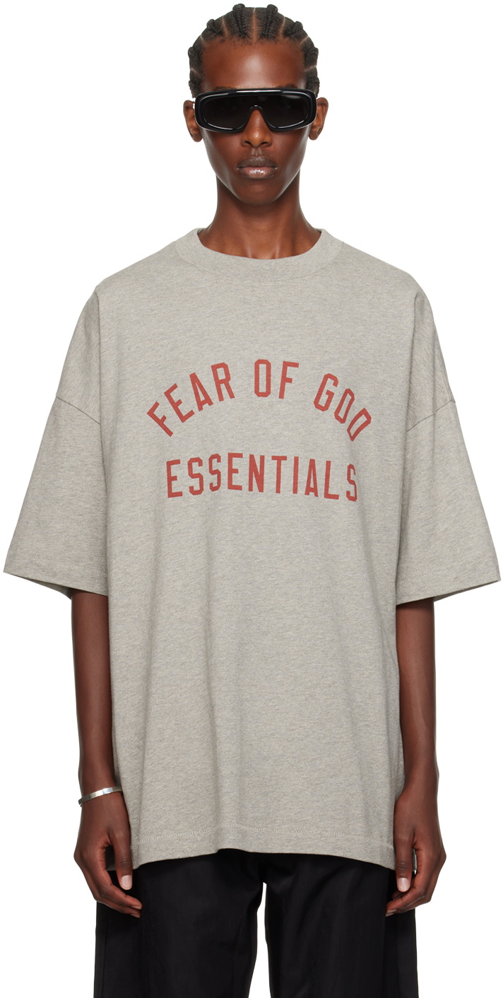 Fear of God ESSENTIALS Gray Crewneck T-Shirt Fear Of God Essentials