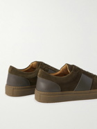 Mr P. - Larry Leather-Trimmed Regenerated Suede by evolo® Sneakers - Brown