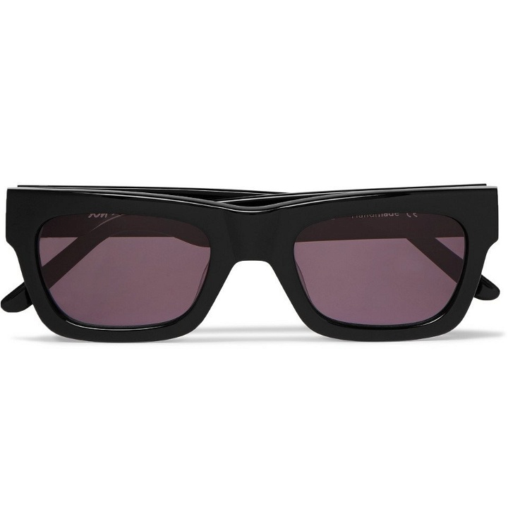 Photo: Sun Buddies - Greta Square-Frame Acetate Sunglasses - Men - Black