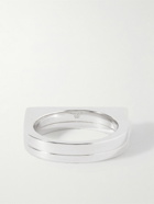 Tom Wood - Step Rhodium-Plated Silver Ring - Silver