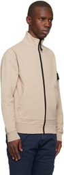 Stone Island Taupe Zip-Up Sweatshirt