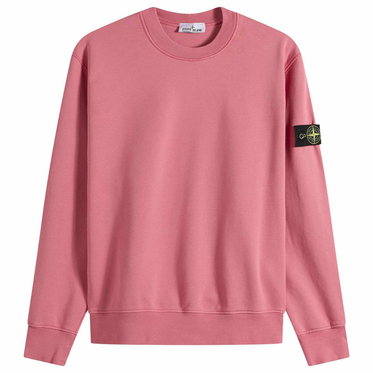 Stone Island Men's Organic Cotton Fleece Sweatshirt in Geranium