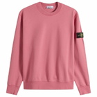 Stone Island Men's Organic Cotton Fleece Sweatshirt in Geranium