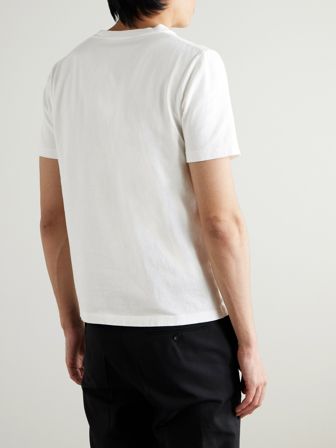 Husbands - Logo-Flocked Cotton-Jersey T-Shirt - White