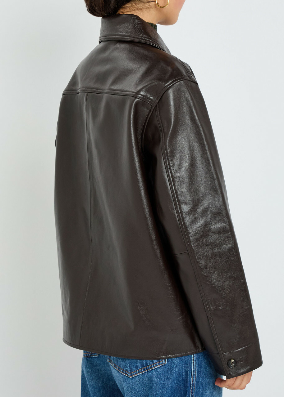 Rag & Bone Mala Leather Jacket Brown