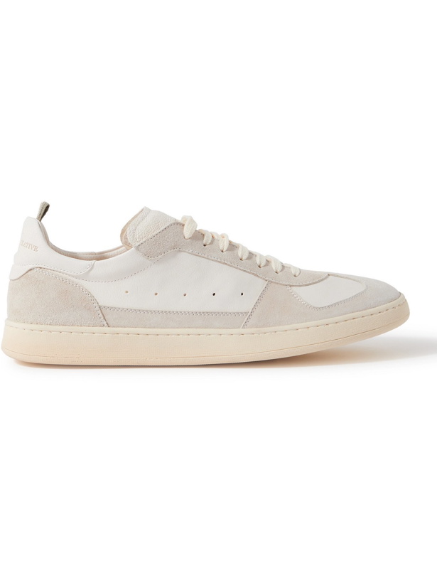 Photo: OFFICINE CREATIVE - Kadette Suede and Leather Sneakers - White