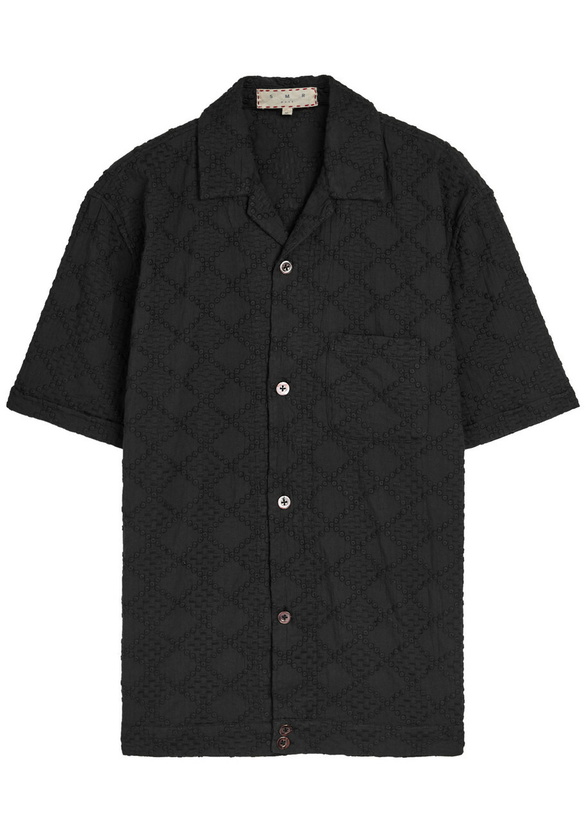 Photo: Smr Days Paraiso Embroidered Cotton Shirt Black