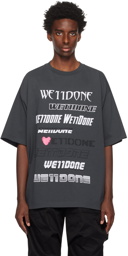 We11done Gray Printed T-Shirt