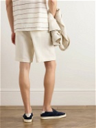 Brunello Cucinelli - Straight-Leg Linen, Silk, Wool and Cotton-Blend Bermuda Shorts - Neutrals