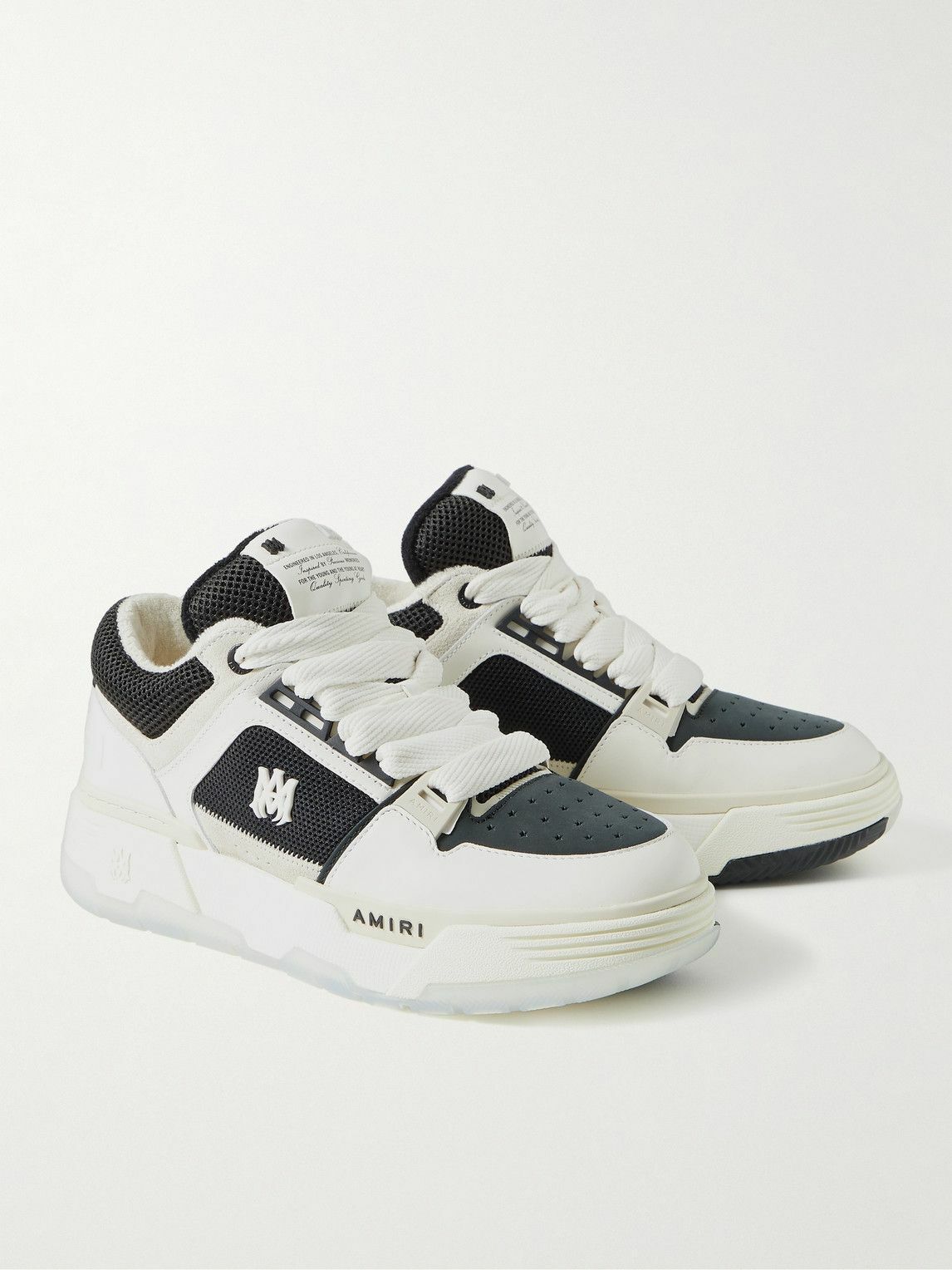 AMIRI - MA-1 Leather, Suede and Mesh Sneakers - White Amiri