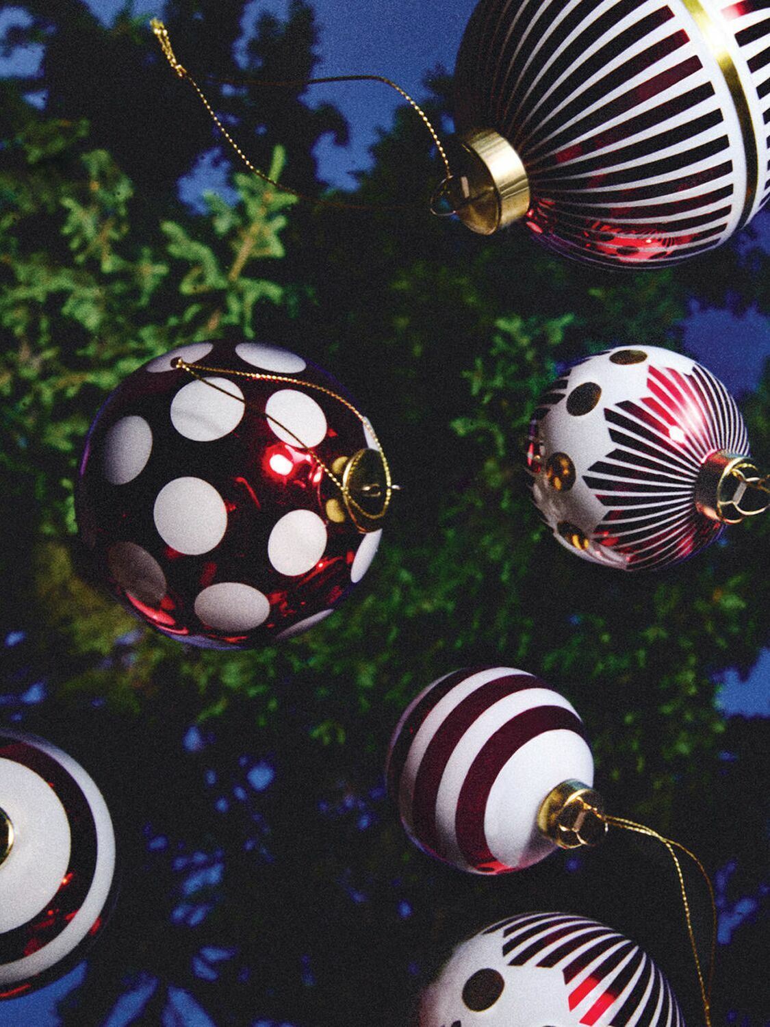 ALESSI Set Of 2 Delight Glass Ornaments