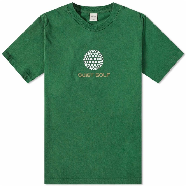 Photo: Quiet Golf Men's Dimples Logo T-Shirt in Forest