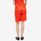 Pleats Please Issey Miyake Women's Pleats Shorts in Orange