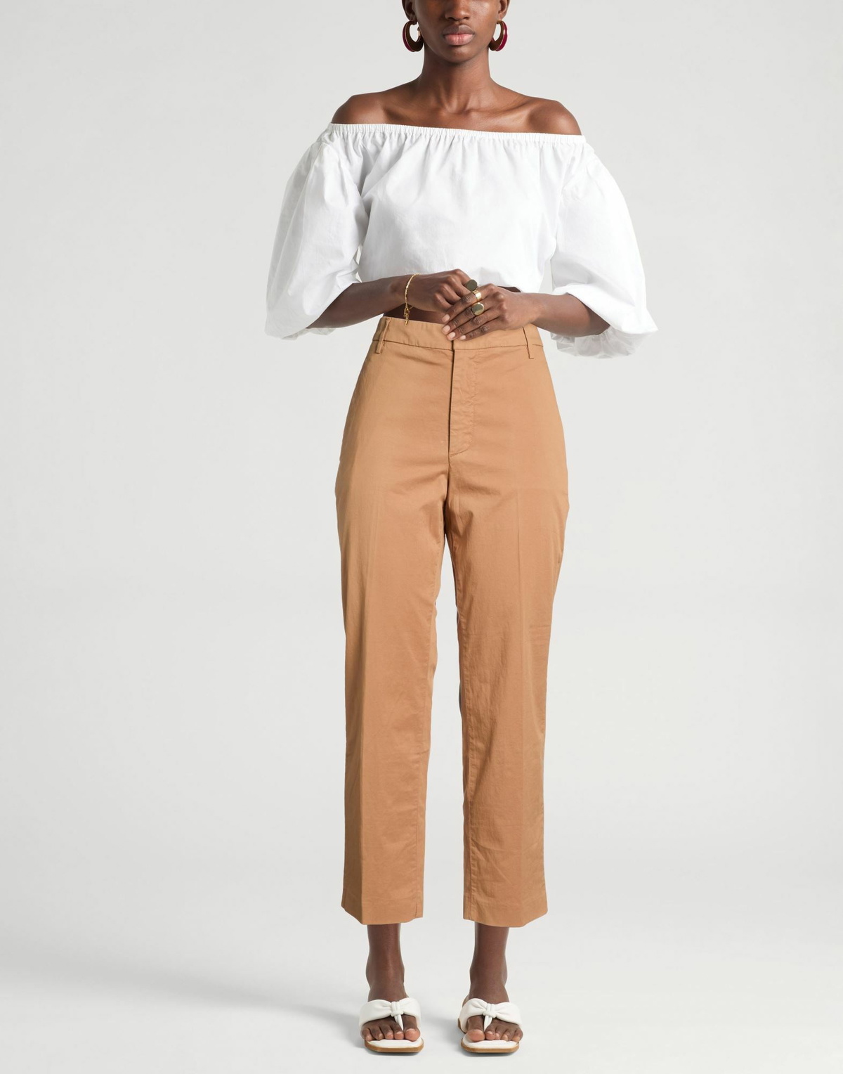 Dondup Womens Pants Camel