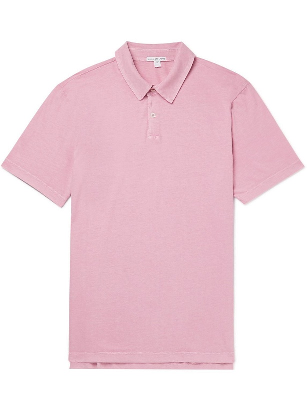 Photo: James Perse - Supima Cotton-Jersey Polo Shirt - Pink