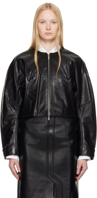 Photo: Helmut Lang Black Articulated Leather Jacket