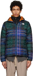 The North Face Green Check Puffer Jacket