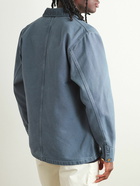 Carhartt WIP - Michigan Corduroy-Trimmed Organic Cotton-Canvas Chore Jacket - Blue