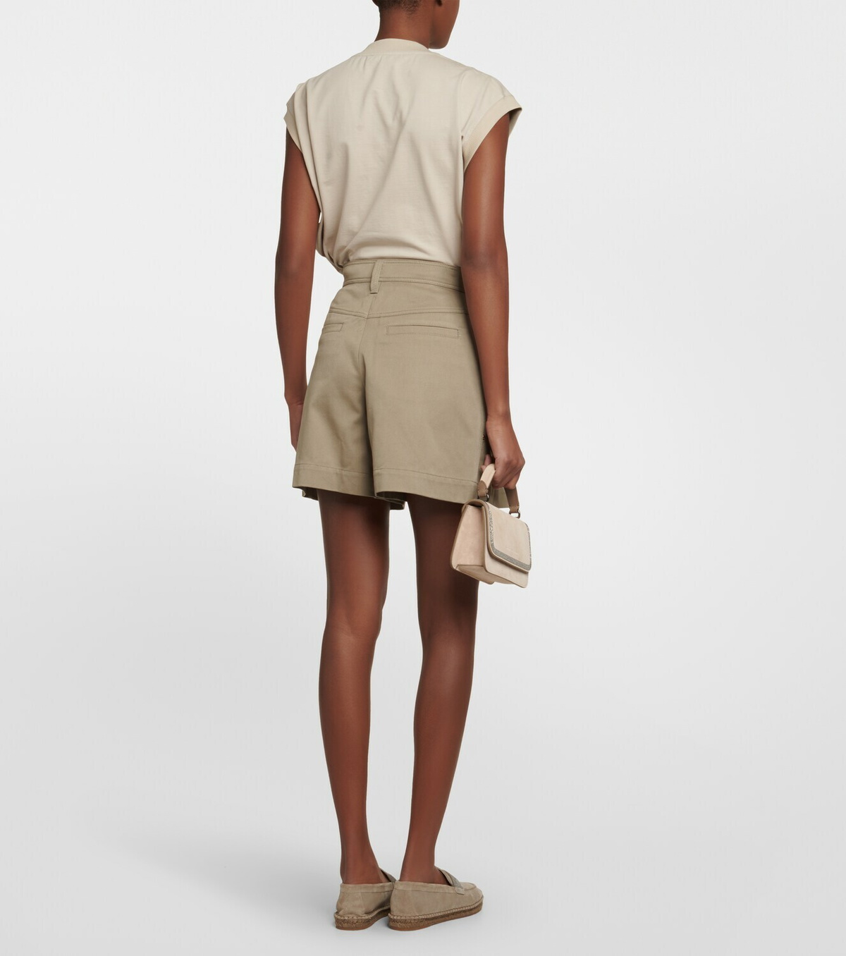 Brunello Cucinelli Blue Linen Bermuda Shorts