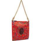 Versace Red Cabine Printed Duchesse Shoulder Bag