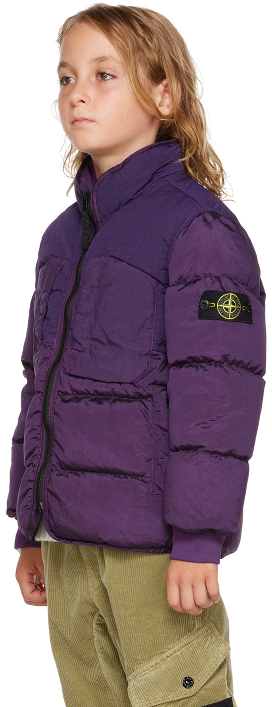 Stone island purple hot sale nylon metal