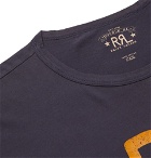 RRL - Slim-Fit Logo-Print Cotton-Jersey T-Shirt - Navy