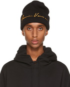 Versace Black & Yellow GV Signature Beanie