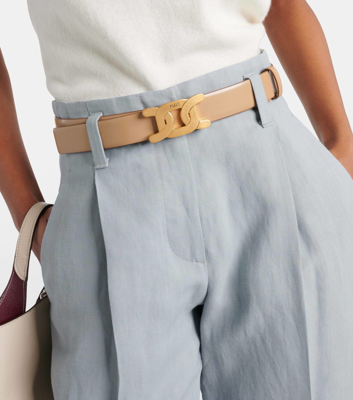 【TOD'S】 Embellished leather belt Woman MULTICOLOUR T Timeless Reversible Belt in Leather