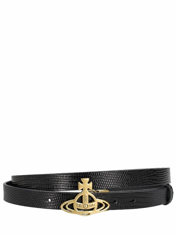 Photo: VIVIENNE WESTWOOD - Small Orb Buckle Leather Belt