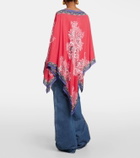 Etro Printed satin cape