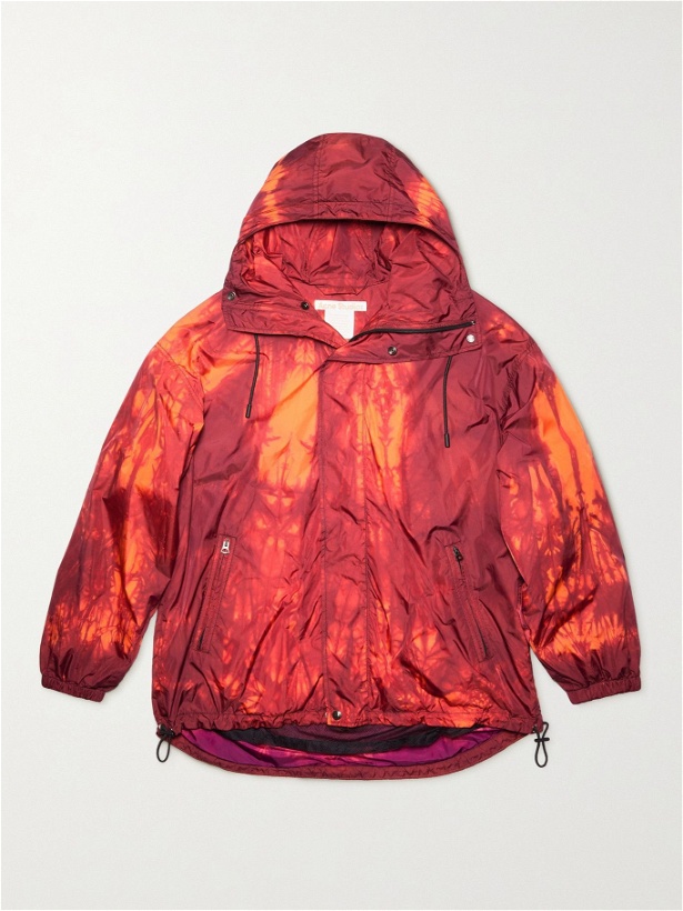 Photo: ACNE STUDIOS - Ossi Tie-Dyed Nylon Hooded Jacket - Red