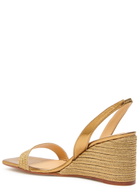 Castañer Barby Metallic Braided Wedge Espadrilles Gold