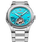 Waldhoff Navigator Automatic Turquoise Mother of Pearl Dial Mens Watch MW-22-TT