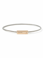 Le Gramme - 6g 18-Karat Recycled Gold, Titanium and Blackened Sterling Silver Bracelet - Silver