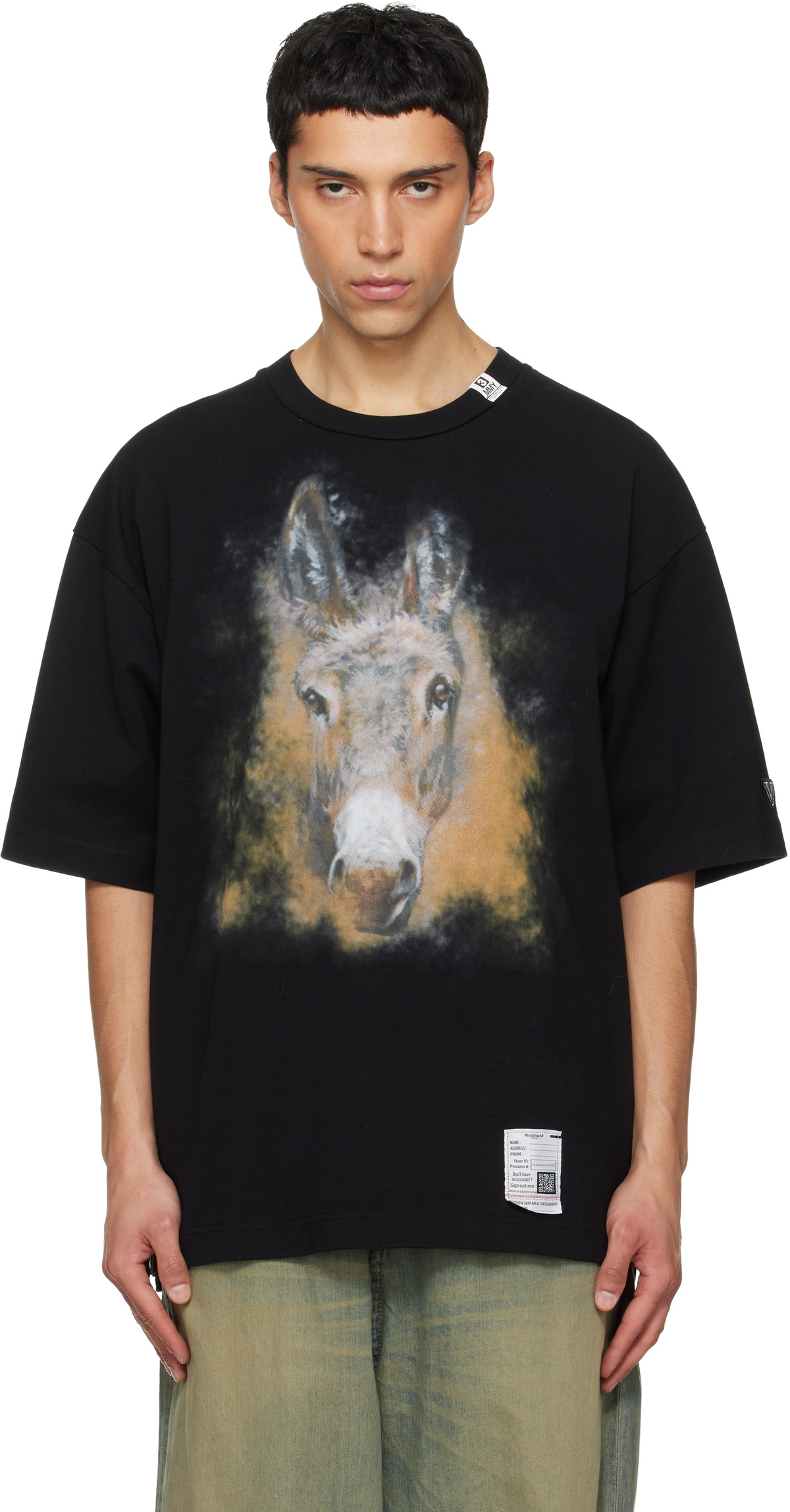 Maison MIHARA YASUHIRO Black Fruit Printed T-shirt Maison MIHARA
