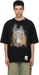 Maison MIHARA YASUHIRO Black Horse Printed T-shirt