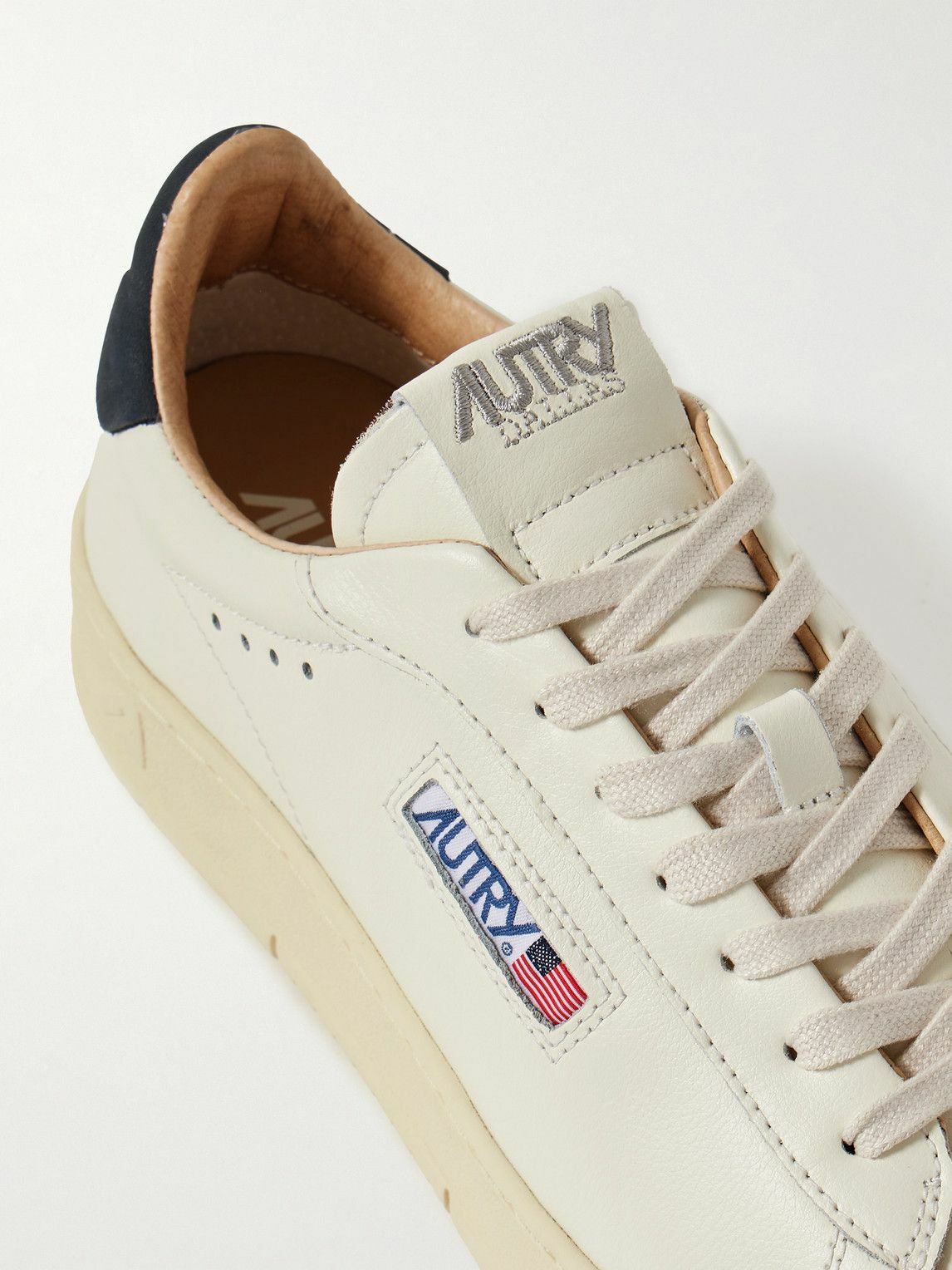 Autry - Dallas Nubuck-Trimmed Leather Sneakers - White