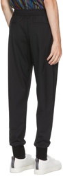 PS by Paul Smith Black Wool Drawstring Trousers