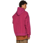 Juun.J Pink Panelled Hoodie