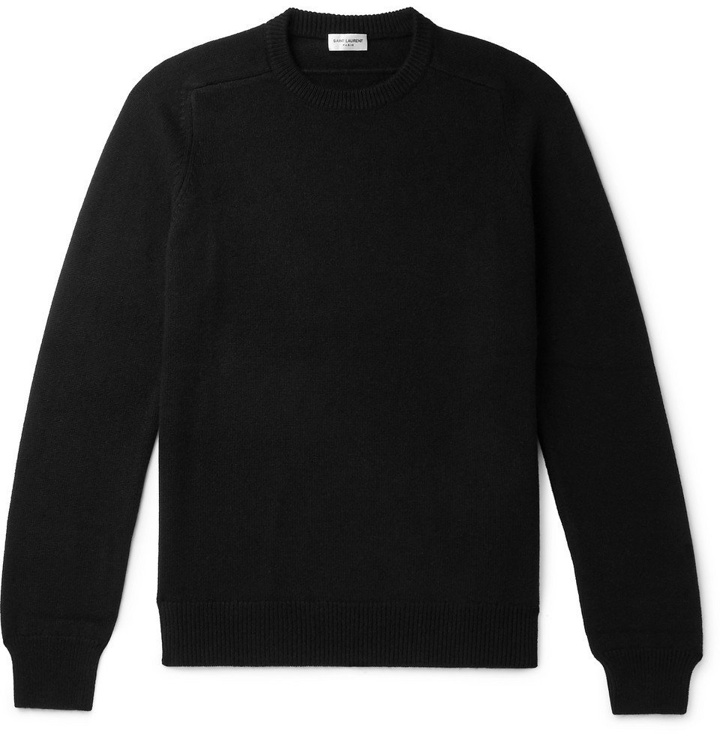 Photo: Saint Laurent - Slim-Fit Cashmere Sweater - Men - Black