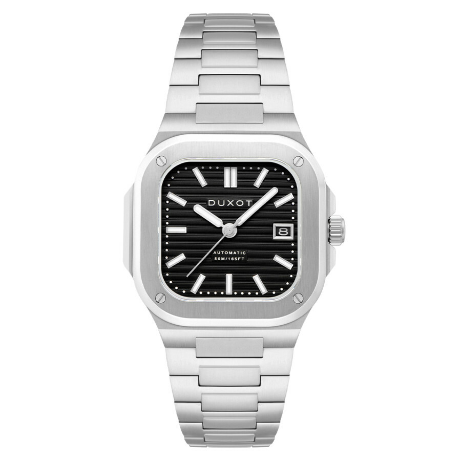 Duxot Quadrata Automatic Black Dial Mens Watch DX-2073-33