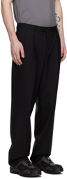 Kanghyuk Black Two Tuck Trousers