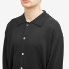 Uniform Bridge Men's Argyle Collar Cardigan in Black