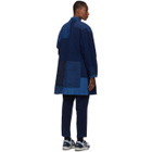 Blue Blue Japan Navy and Blue Patchwork Sashiko Haori Jacket