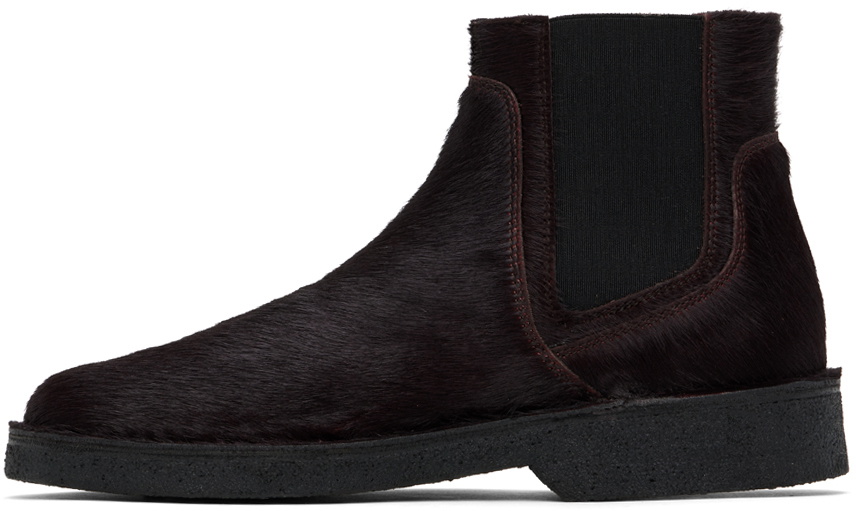 A.P.C. Burgundy Theodore Ankle Boots