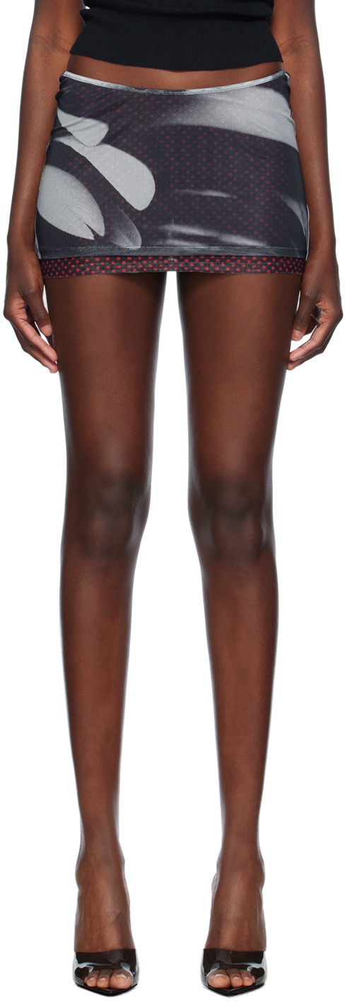 Miaou Multicolor Elektra Mini Skirt